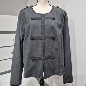 Torrid Military Style Ponte Fitted Blazer Lightweight Jacket